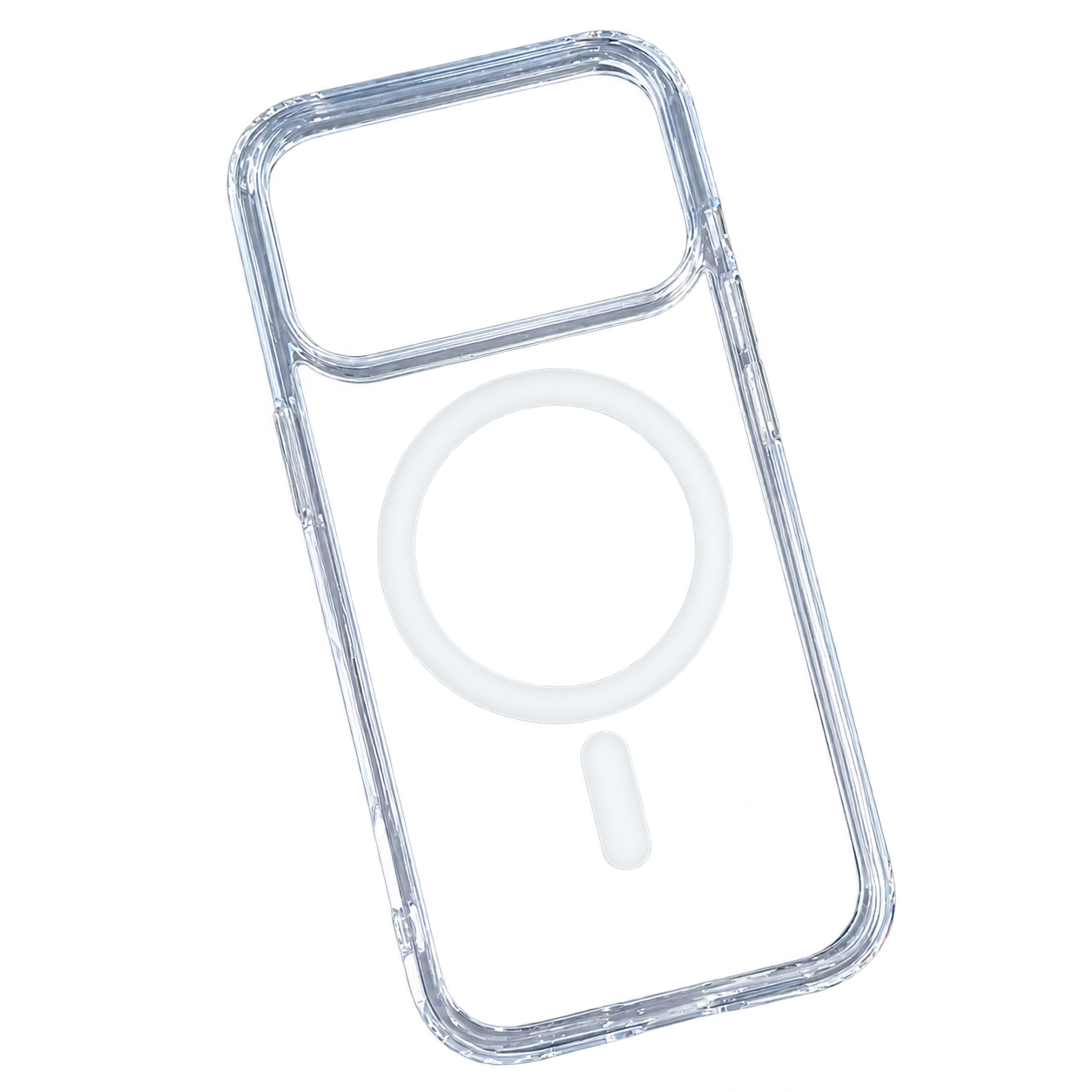 Capa transparente com anel magnético branco